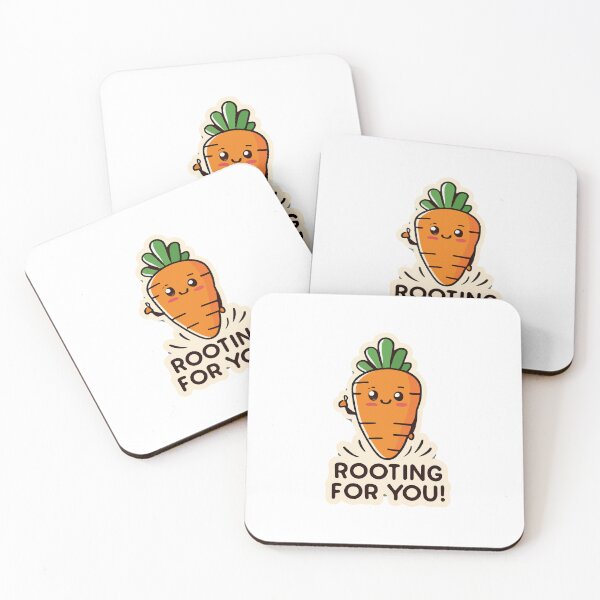 Item preview, Cute Carrot Encouragement Quote - Rooting for You! designed and sold by NiftyWrx.