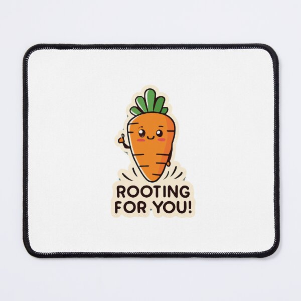 Item preview, Cute Carrot Encouragement Quote - Rooting for You! designed and sold by NiftyWrx.