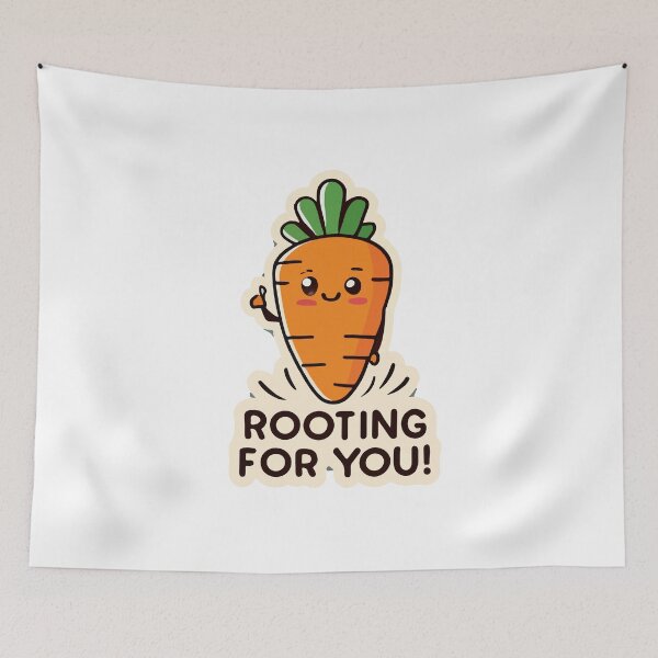 Item preview, Cute Carrot Encouragement Quote - Rooting for You! designed and sold by NiftyWrx.