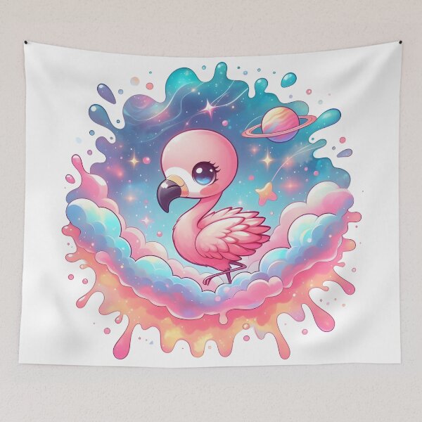 Item preview, Dreamy Flamingo In Space designed and sold by RubisLeaf.
