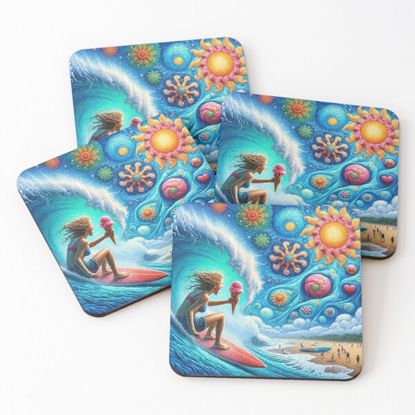 Item preview, Mandala Sky Strawberry  Ice Cream Surfer Girl designed and sold by bunnyboiler.