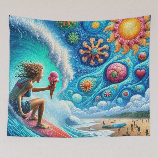 Item preview, Mandala Sky Strawberry  Ice Cream Surfer Girl designed and sold by bunnyboiler.