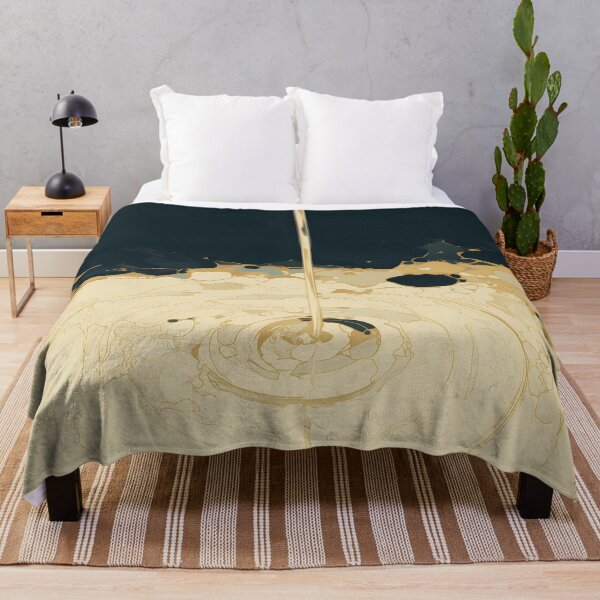 Item preview, Gold Oil Spill Abstract Illustration designed and sold by Torii Studio.