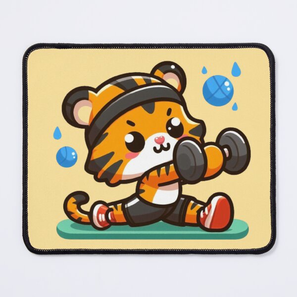 Item preview, Adorable Tiger Workout designed and sold by StickerStudio27.