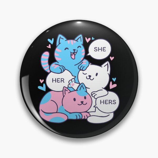 Item preview, Trans Cats She Her Hers Pronouns Pride Transgender I designed and sold by Lemon Pepper.
