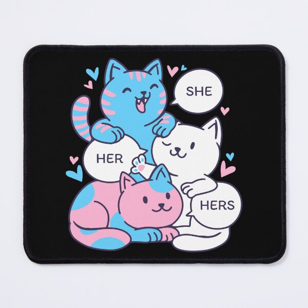 Item preview, Trans Cats She Her Hers Pronouns Pride Transgender I designed and sold by Lemon Pepper.