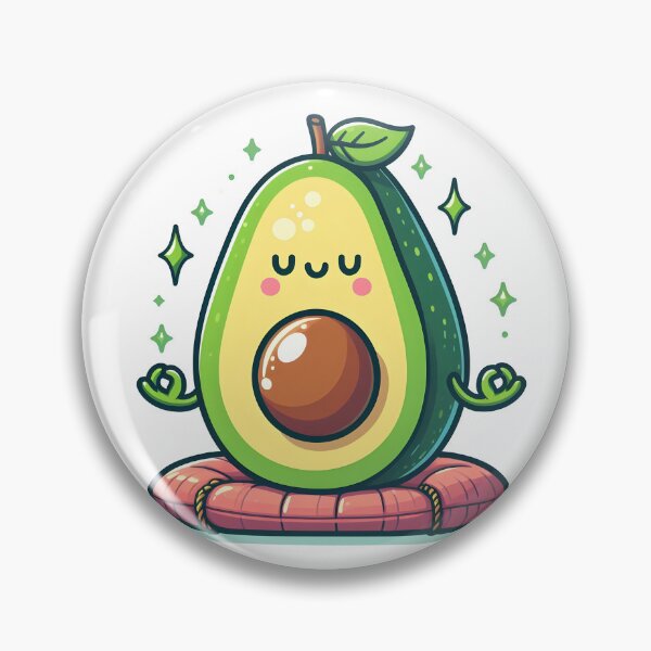 Item preview, Kawaii Meditation Avocado designed and sold by CanvasCutie.