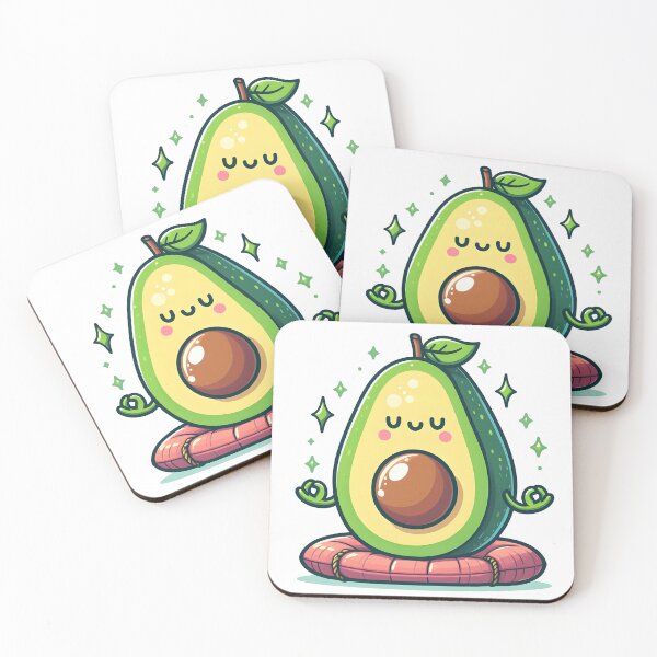 Item preview, Kawaii Meditation Avocado designed and sold by CanvasCutie.