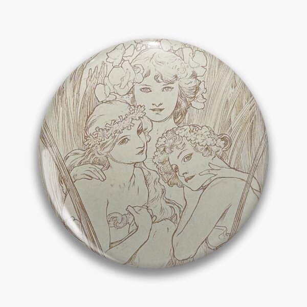 Item preview, Mucha, Folio - Illustration of 3 Women and Flowers, by Alphonse Mucha. HIGH DEFINITION designed and sold by MINDTHECHERRY.