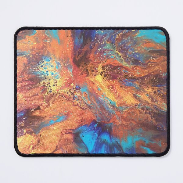 Item preview, Abstract Fluid Art Colorful Pastel Colors Orange Blue Copper by MaNa T-shirt designed and sold by MAGness.