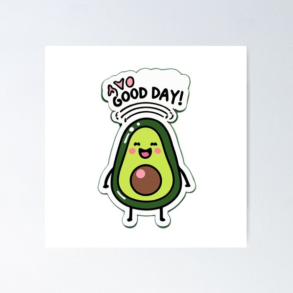 Item preview, Avo Good Day! Cute Smiling Avocado designed and sold by NiftyWrx.