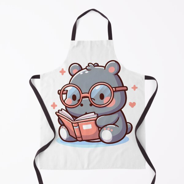 Item preview, Kawaii Hippo With Glasses designed and sold by CanvasCutie.