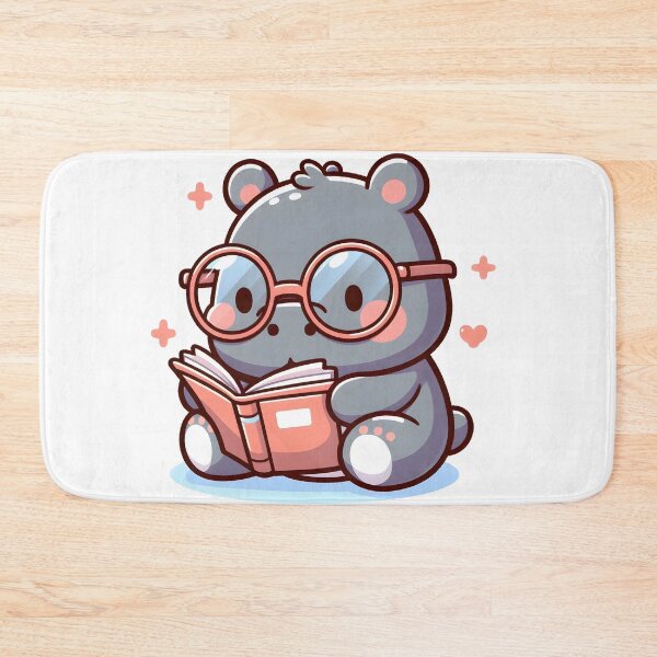 Artikelvorschau, Kawaii Nilpferd mit Brille entworfen und verkauft von CanvasCutie.