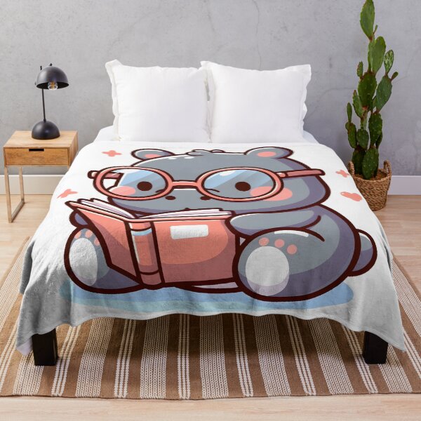 Item preview, Kawaii Hippo With Glasses designed and sold by CanvasCutie.