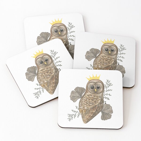 Item preview, Baby barred owl prince designed and sold by FlacoTheOwl.