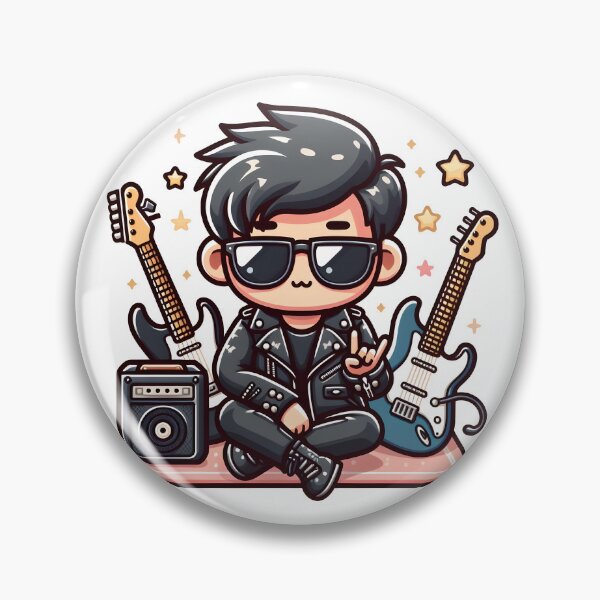 Item preview, Kawaii Rockstar: Leather Jacket And Sunglasses designed and sold by CanvasCutie.
