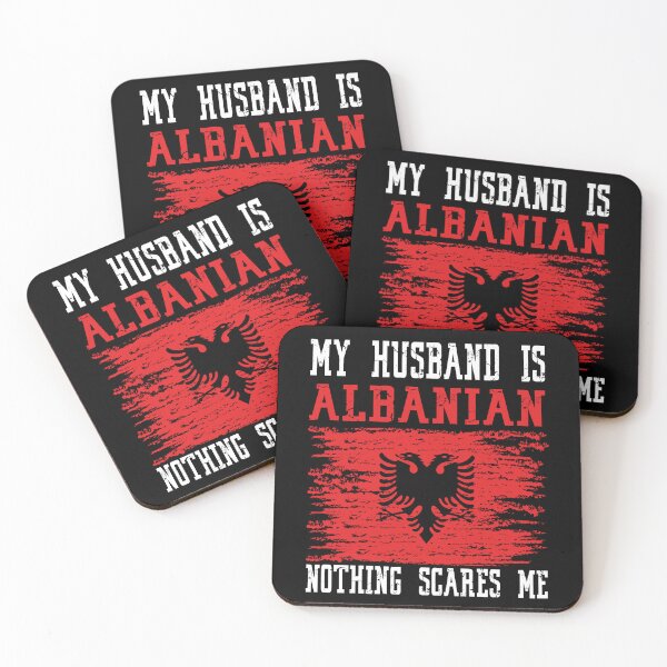 Item preview, My Husband Is Albanian Nothing Scares Me Albanian Flag designed and sold by Red-Gifts.