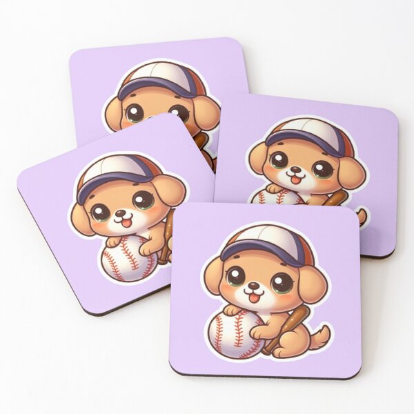 Item preview, Puppy Baseball Playtime designed and sold by StickerStudio27.