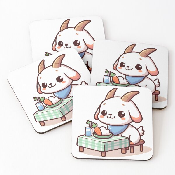 Item preview, Kawaii Goat: A Bib designed and sold by CanvasCutie.