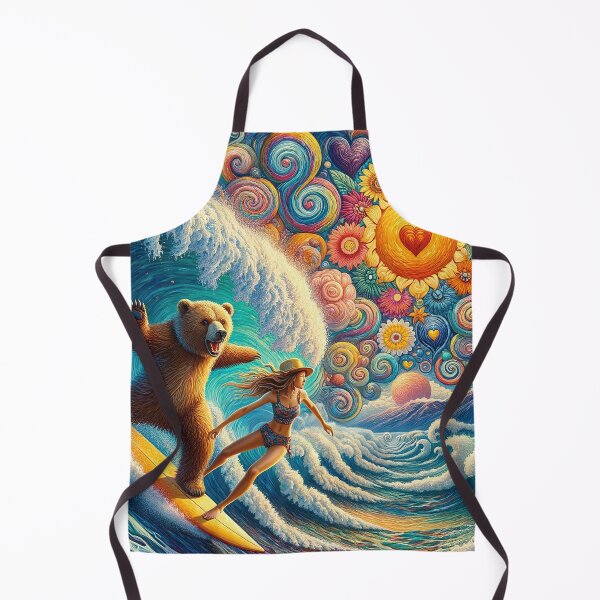 Item preview, Mandala Sky Surfer Girl With Bear designed and sold by bunnyboiler.