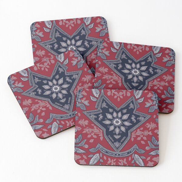 Item preview, RogerPattern - "Dynamic Fusion: Red, Blue, and White Bandana Print" designed and sold by RogerPattern.
