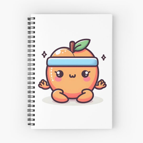 Item preview, Kawaii Peach With Headband Meditating designed and sold by CanvasCutie.