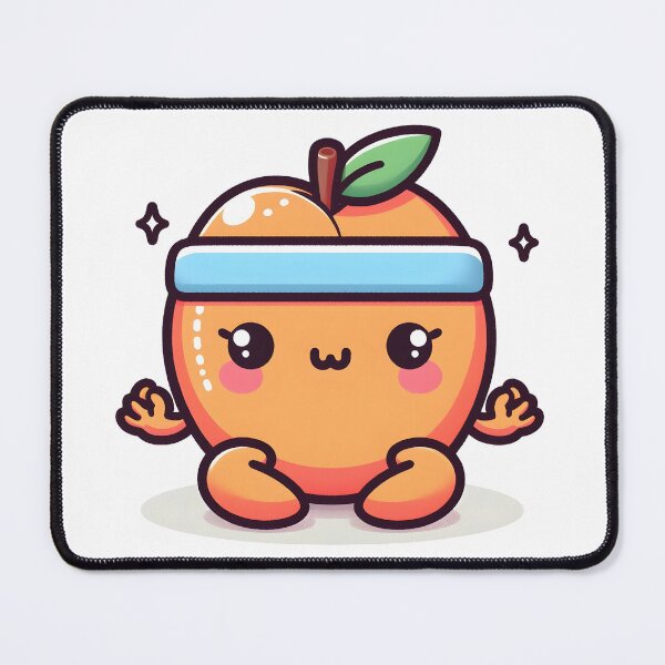 Item preview, Kawaii Peach With Headband Meditating designed and sold by CanvasCutie.