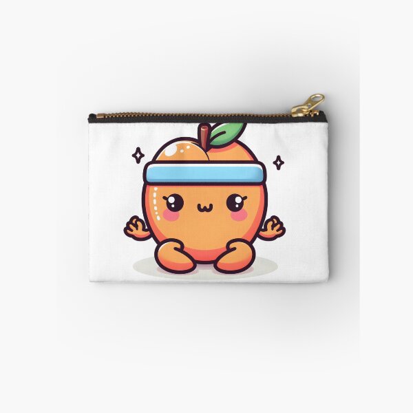 Item preview, Kawaii Peach With Headband Meditating designed and sold by CanvasCutie.