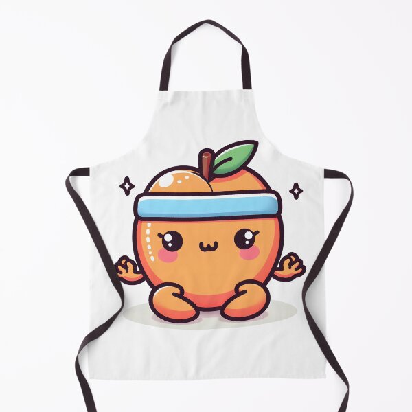 Item preview, Kawaii Peach With Headband Meditating designed and sold by CanvasCutie.