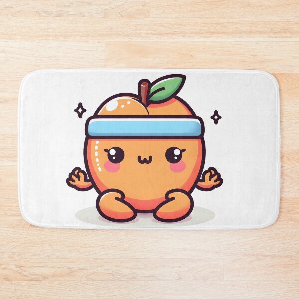 Item preview, Kawaii Peach With Headband Meditating designed and sold by CanvasCutie.