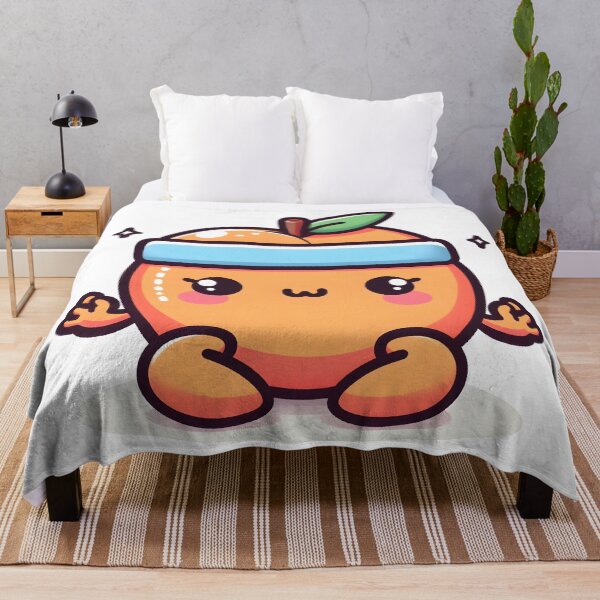 Item preview, Kawaii Peach With Headband Meditating designed and sold by CanvasCutie.
