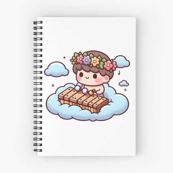Item preview, Kawaii Xylophonist With Flower Crown designed and sold by CanvasCutie.