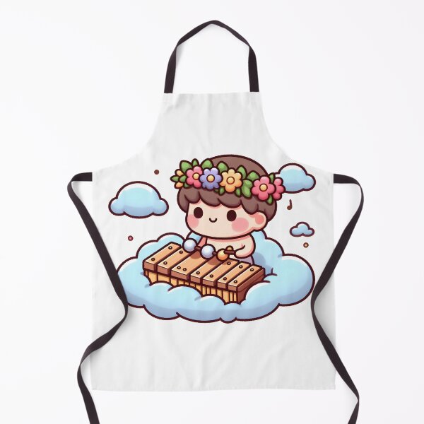 Item preview, Kawaii Xylophonist With Flower Crown designed and sold by CanvasCutie.