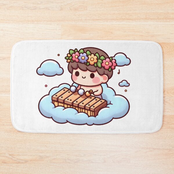 Item preview, Kawaii Xylophonist With Flower Crown designed and sold by CanvasCutie.