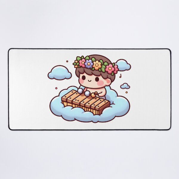Item preview, Kawaii Xylophonist With Flower Crown designed and sold by CanvasCutie.
