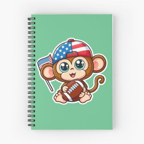 Item preview, Cute Monkey Football Fun designed and sold by StickerStudio27.