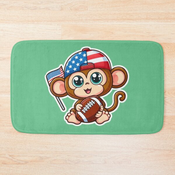 Item preview, Cute Monkey Football Fun designed and sold by StickerStudio27.