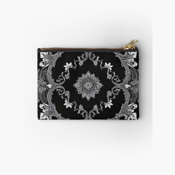Item preview, RogerPattern - "Midnight Elegance: Black & White Bandana-Inspired Print" designed and sold by RogerPattern.