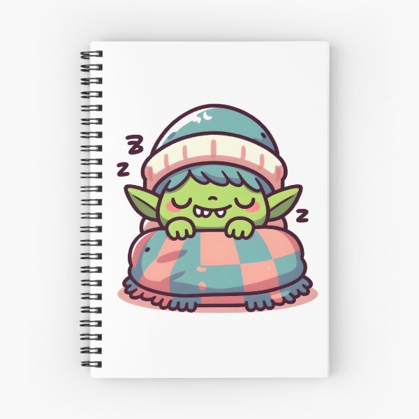 Item preview, Kawaii Grinning Goblin With Covered With A Cozy Blanket designed and sold by CanvasCutie.