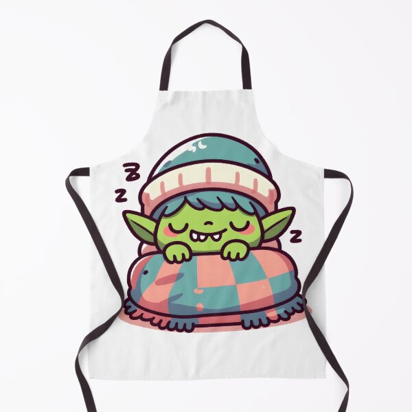 Item preview, Kawaii Grinning Goblin With Covered With A Cozy Blanket designed and sold by CanvasCutie.