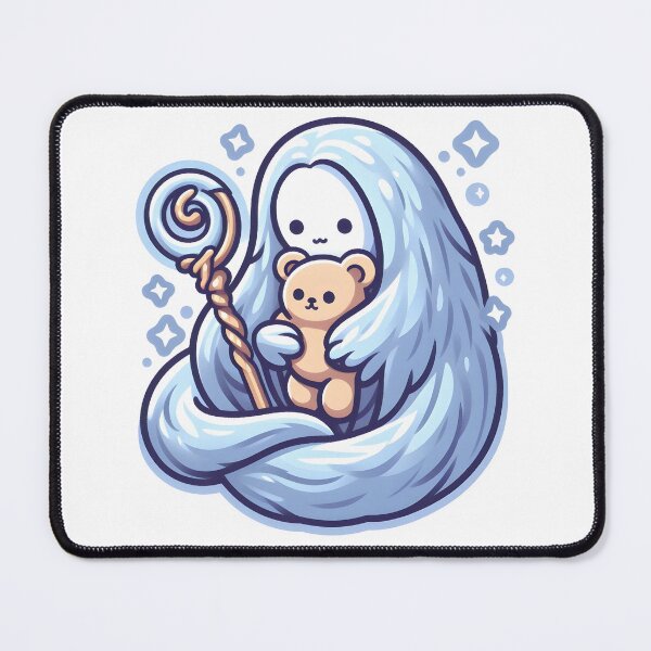 Item preview, Kawaii Banshee With A Fluffy Teddy Bear designed and sold by CanvasCutie.
