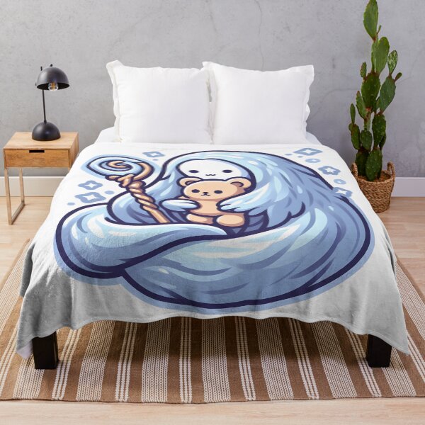 Item preview, Kawaii Banshee With A Fluffy Teddy Bear designed and sold by CanvasCutie.
