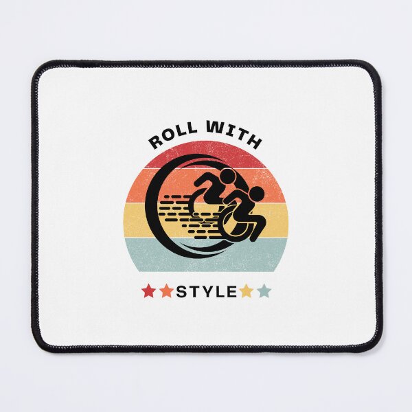 Item preview, Colorful Vintage Roll With Style (black text) A Stylish Wheelchair Design designed and sold by It's Wheelie Cool.