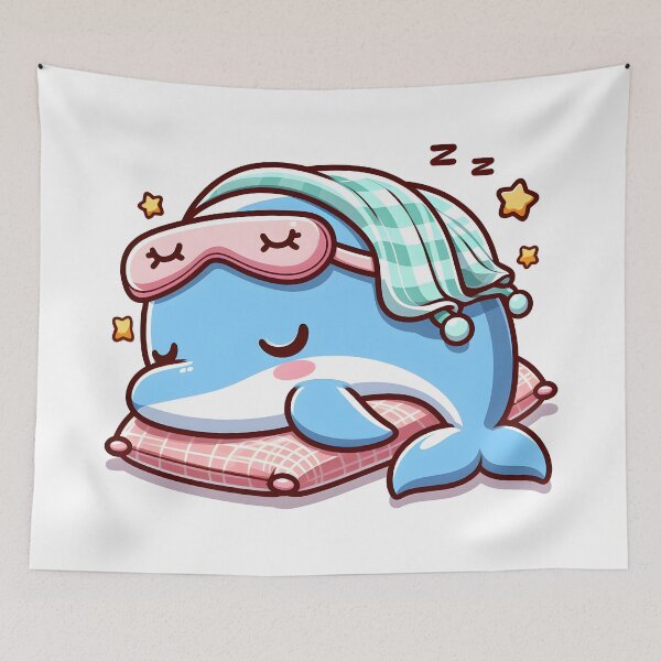Item preview, Kawaii Sleeping Dolphin designed and sold by CanvasCutie.