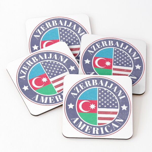 Item preview, Proud Azerbaijani-American Badge - Azerbaijan Flag designed and sold by chrisrivait.