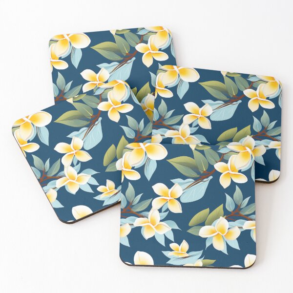 Item preview, Tropical Plumeria Flower Design, Summer Botanical Print designed and sold by madtoyman.