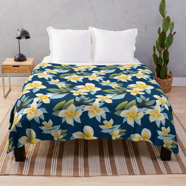 Item preview, Tropical Plumeria Flower Design, Summer Botanical Print designed and sold by madtoyman.