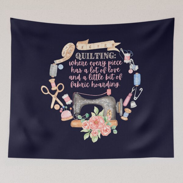 Item preview, Quilting Quilter Funny Sewing Fabric Hoarding designed and sold by SunfullyYours.