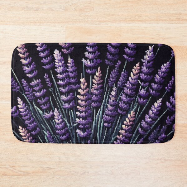 Item preview, watercolor nature, Lavande, watercolor floral, black background designed and sold by asbno19.