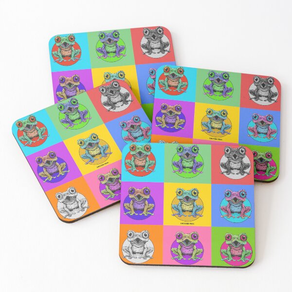 Item preview, Shocked Frog Goes Pop Illustrated designed and sold by Cult23.